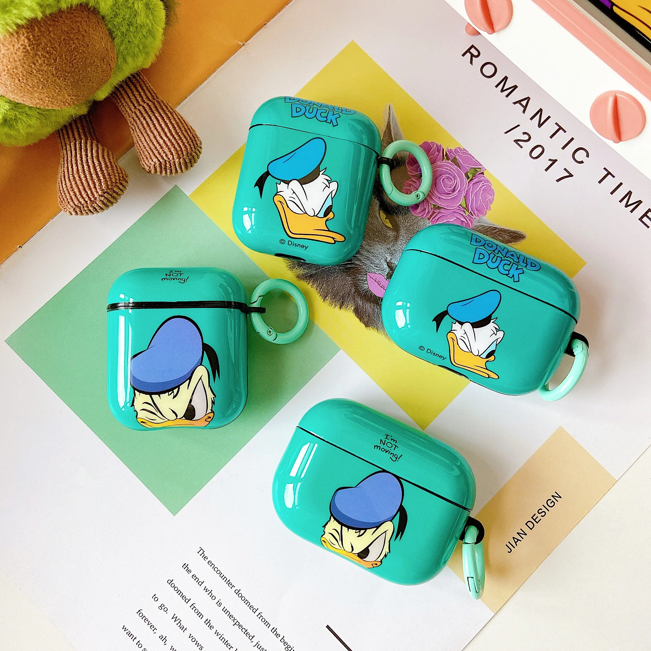 

Funny Donald Duck Disney Soft Case For Airpods Pro 2 1/2 3rd Silicone IMD Headphone Accessories Air Pods Protective Box Cover