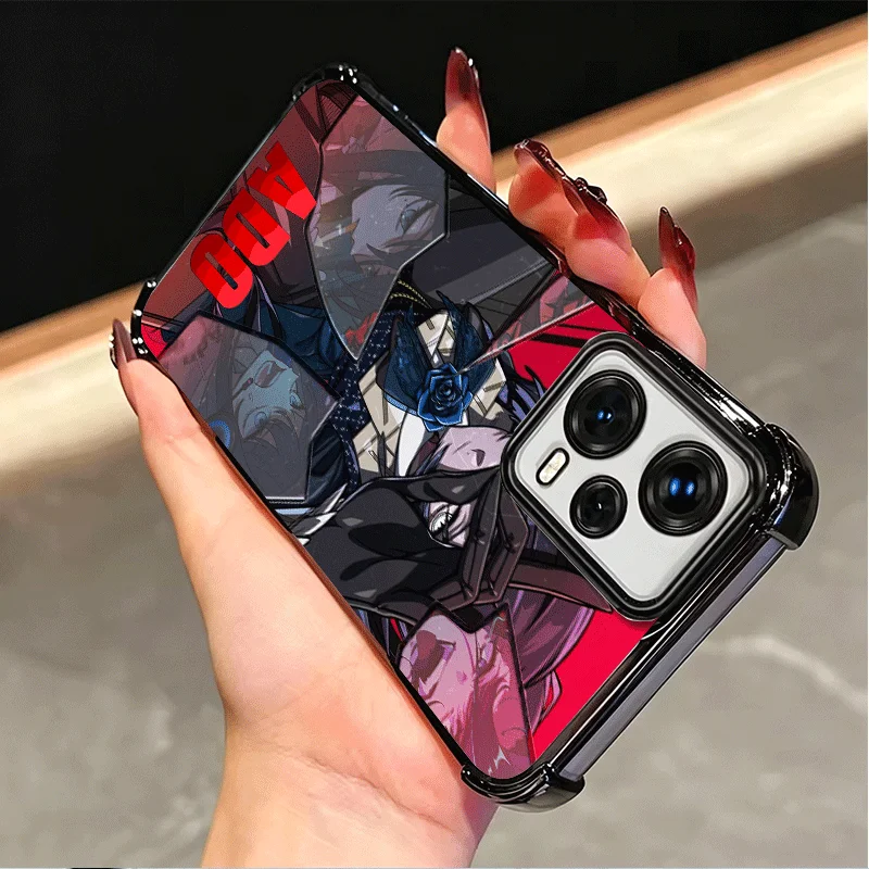 Фото Чехол для телефона Ado Cartoon K-Kyogen X Uta с покрытием для Xiaomi Poco X6 X7 X8 Pro Max X5 X3 M8 M7 M5S Redmi 15C 15 14C 13C 17T 15T 14T №4