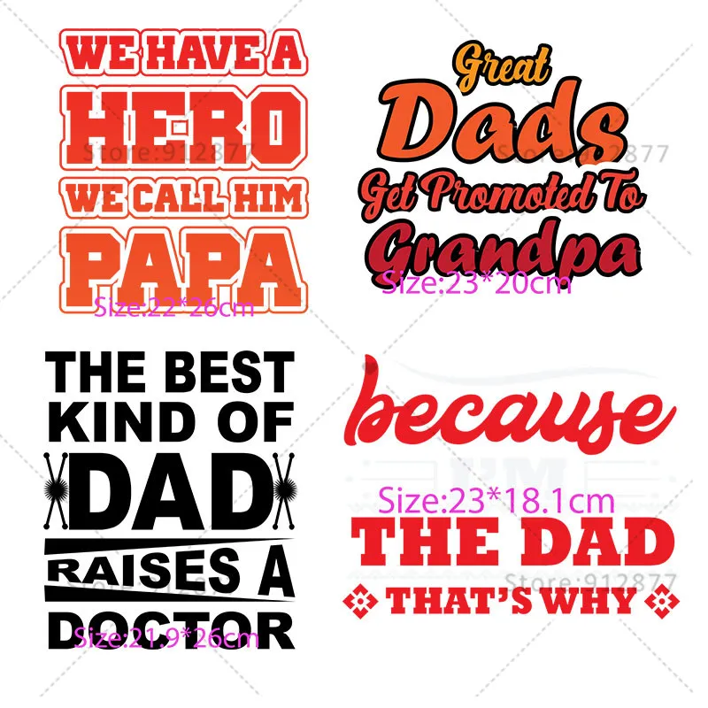 Полноцветная футболка DTF теплопередача папа-мой супер герой попросите маму