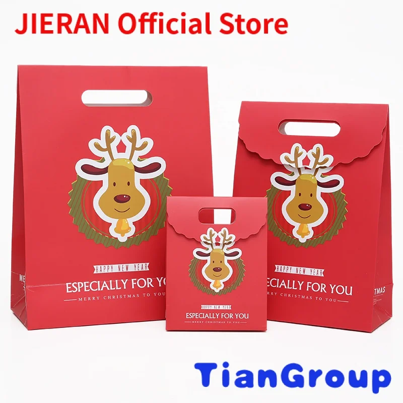 

Custom printed flap christmas die cut handle paper bag for gift wedding luxury Candy Party gift paper packing bag