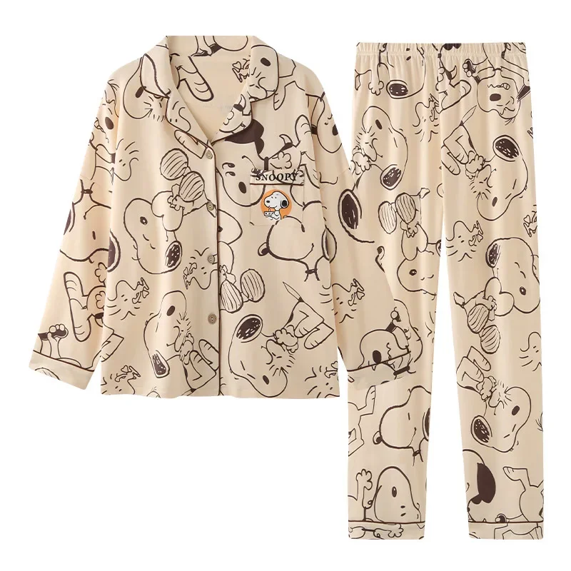 Пижамный комплект Snoopy Женский мультяшный пижамный одежда для сна домашняя