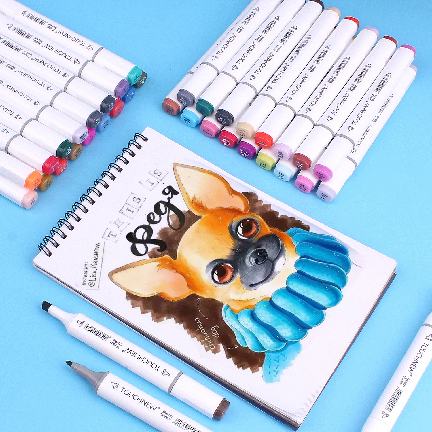 Спиртовые маркеры 40/60/80 цветов ручки для рисования с двойным наконечником