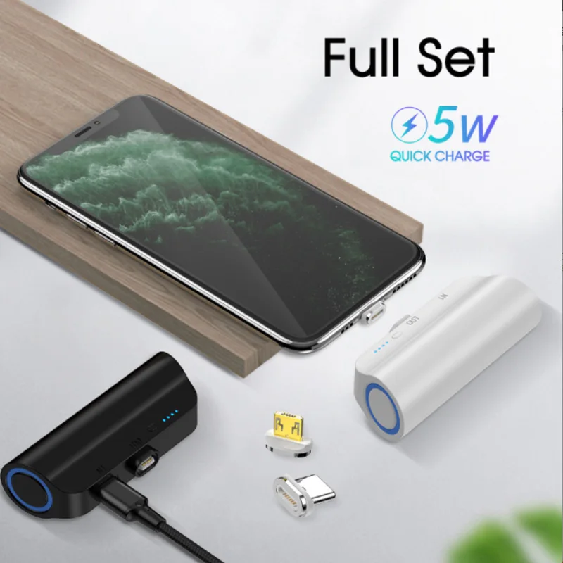 3000mAh Mini Portable Power Bank Back Clip Battery for iPhone Samsung for Huawei Xiaomi Magnetic Charger Capsule PowerBank
