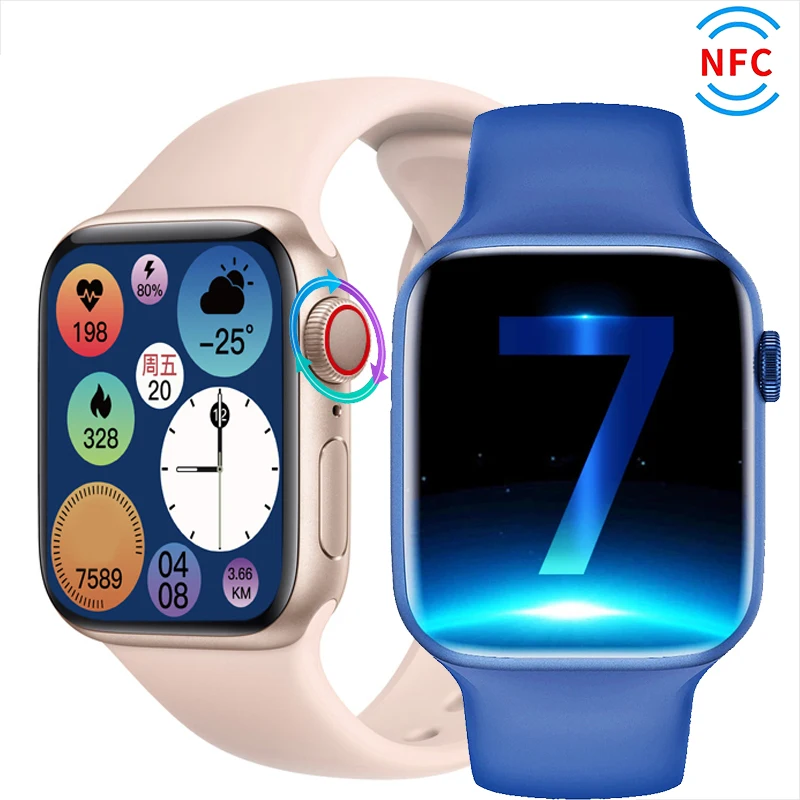 

Original NFC IWO HW7 Plus Smart Watch Series 7 ECG Bluetooth Call Women Sports Fitness Smartwatch For Android IOS PK W27 W37 Pro