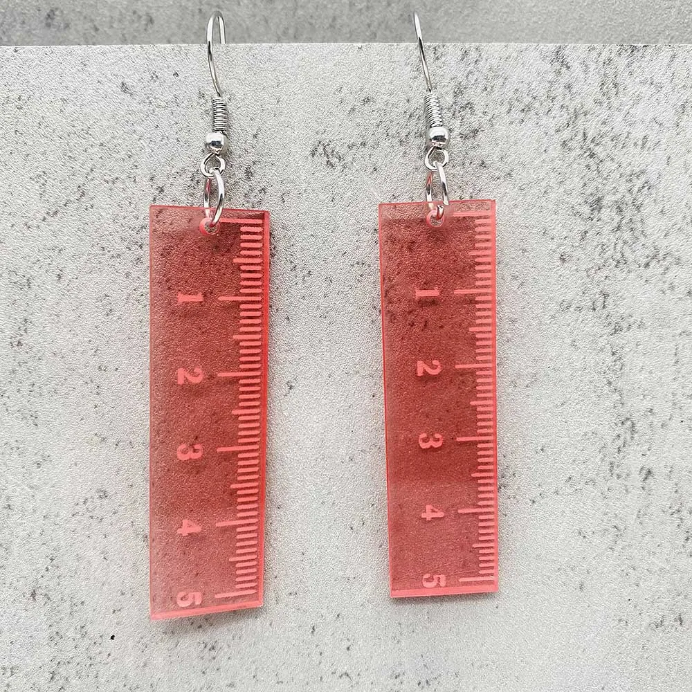 Студенческие серьги вернуться в школу Выпускной прозрачная треугольная линейка