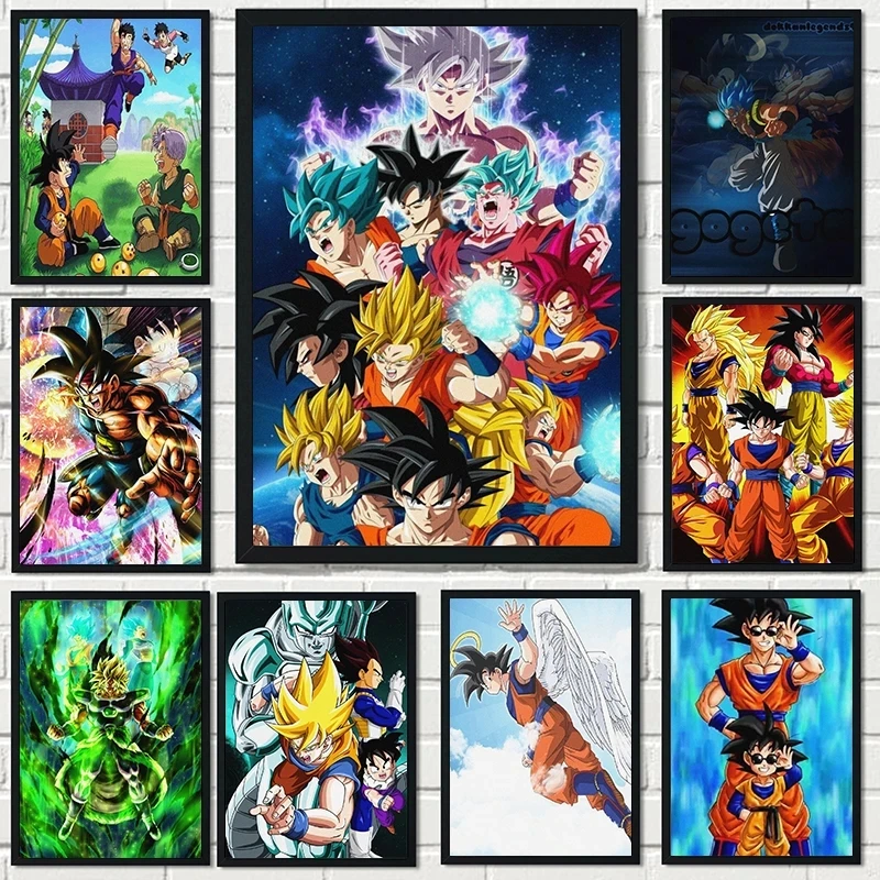 

Home Decor Classic Prints Japan Anime Painting Pictures Dragon Ball Wall Art Modular Canvas Poster Bedside Background No Frame