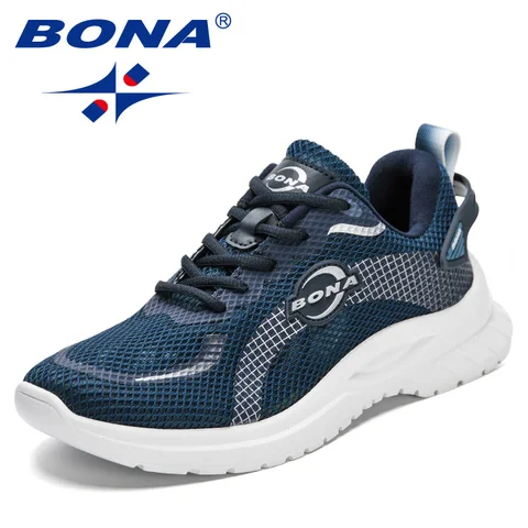 Кроссовки BONA мужские сетчатые, повседневная обувь для отдыха, дышащие, дизайнерские, 2023