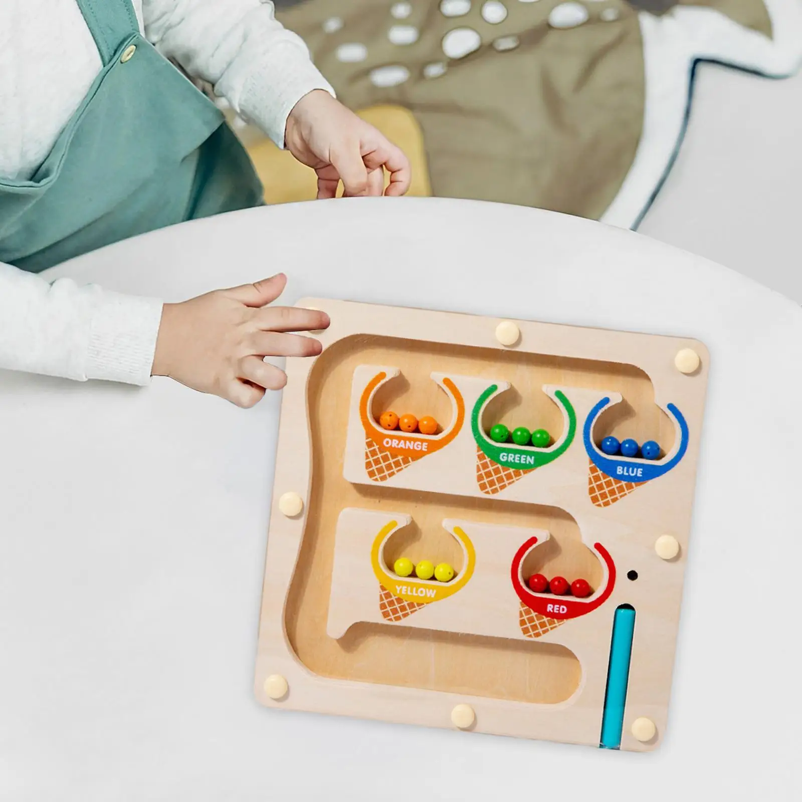 Wooden Counting Matching Game Learning Skills Toys Math Toy Travel Magnet Puzzle Boards for Kids Ages 3-5 Preschool