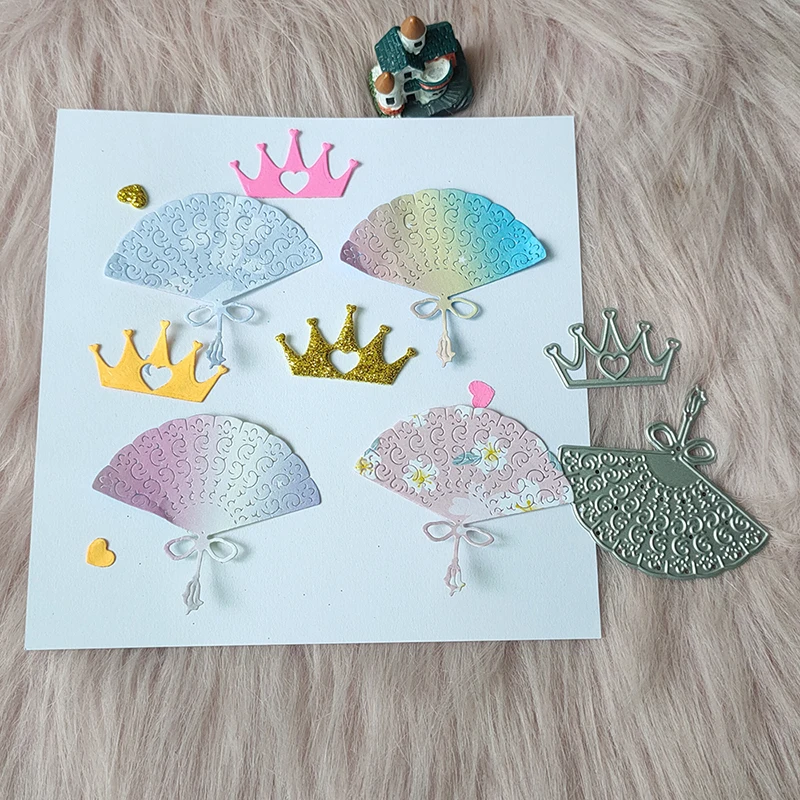 

New Little Fan metal cutting die mould scrapbook decoration embossed photo album decoration card making DIY big handicrafts