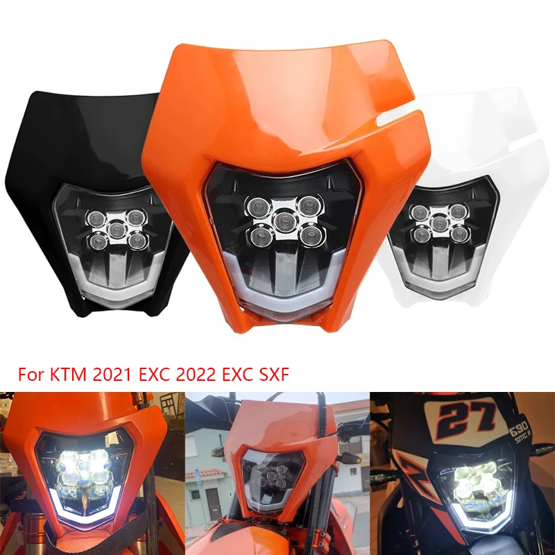 

Motorcycle LED Headlight Headlamp Head Light Fairing For KTM EXC MX EXC SXF 2021 2022 Dirt Bike Supermoto Enduro LED Headlight