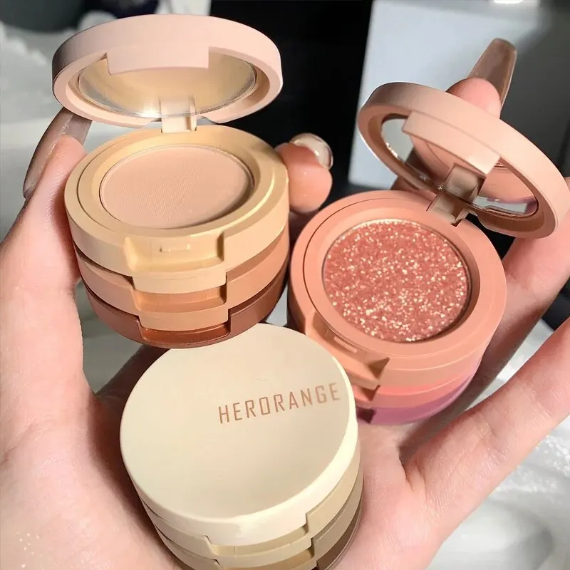 Палитра теней для век с блестками 3 цвета