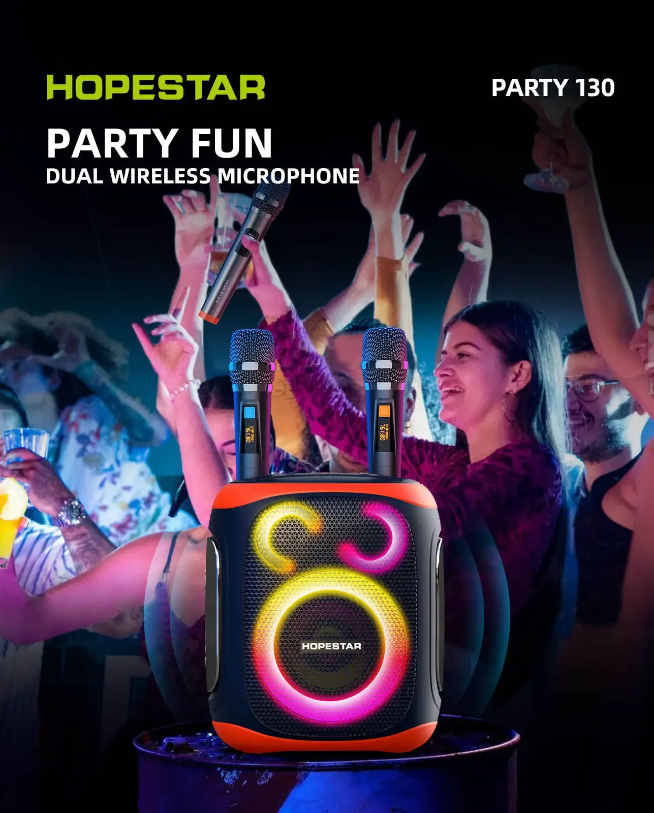 Караоке с микрофоном беспроводной динамик Bloototh 120 Вт высокая мощность динамики