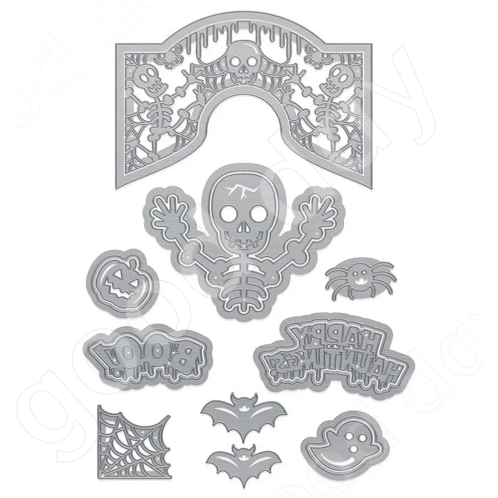 Гравировочная коробка на Хэллоуин украшение металлические Вырубные штампы