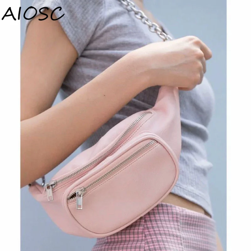 2022 Stylish And Handsome Chest Bag  Fashion Neutral Wind Simple Messenger Bag Large Capacity Chain Design Trend Shoulder Bag