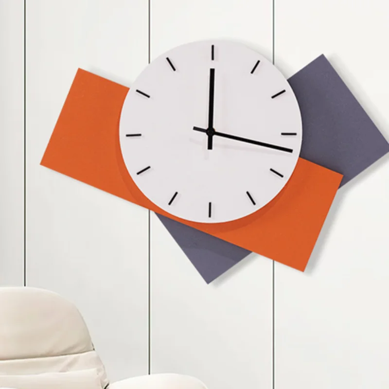 

Kids Quartz Wall Clock Quiet Unique Nordic Designer Art Wall Clock Room Decorations Minimalist Horloge Murale Living Room HX50NU