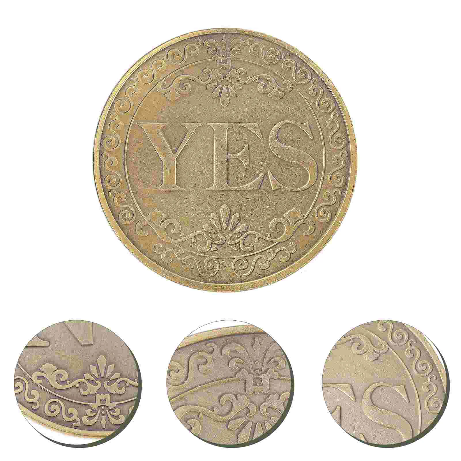 

Coin Yes No Coins Decision Or Souvenir Maker Divination Challenge Memorial Game Commemorative Making Flipping Collection Justice