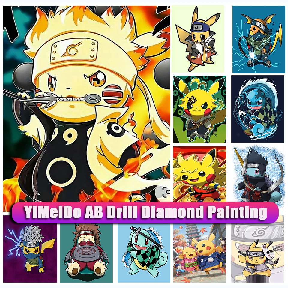 

Сумка YiMeido на молнии AB, алмазная живопись, аниме, подарок для детей «сделай сам», 5D полная Алмазная вышивка крестиком, картонная мозаика, дома...