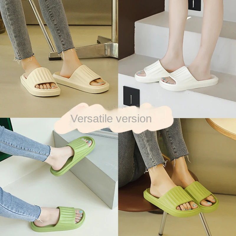House Home Slippers Woman Platform Summer Beach Slides Indoor Outdoor Soft Sole Non Slip Sandals Men Male Ladies Shoes Female