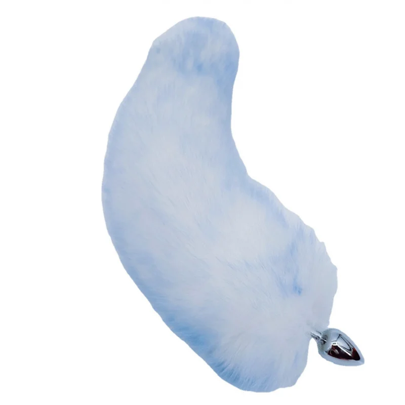 Ледяной Синий Лисий Хвост Анальная Пробка Собака Кошка Анальный Съемный Малый