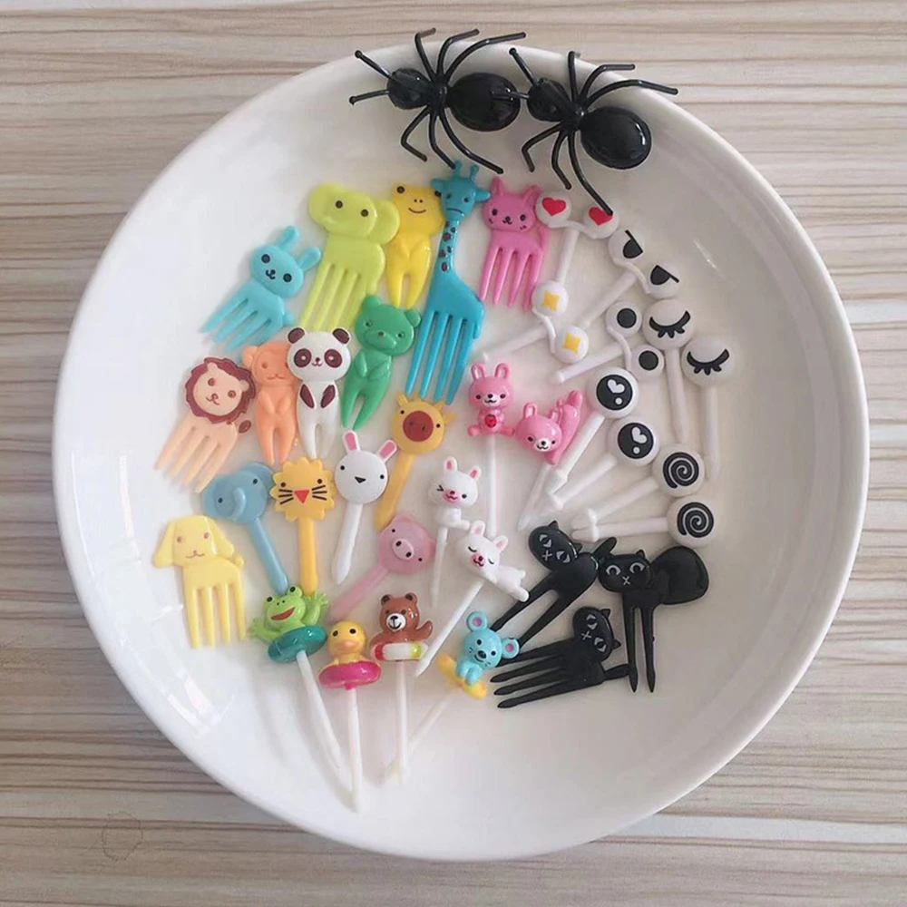 Вилка для фермы животных мини-мультфильм детская закуска торт десерт еда выбор