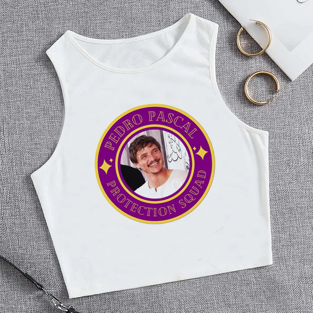 

Топ женский короткий в готическом стиле с принтом Педро Паскаль