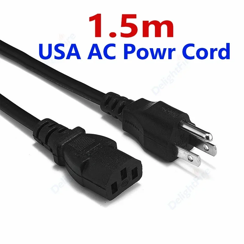 Американская вилка Кабель питания переменного тока IEC C13 Тип B 1 5 м NEMA 5-15P