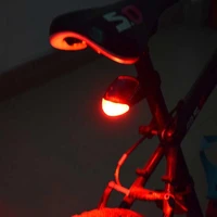 bicycle solar tail light mountain bike taillight cycling accessories