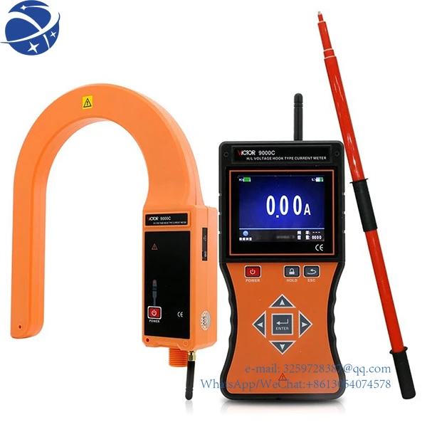 

VICTOR 9000C 3.5-inch AC 6000A Wireless High-Low Voltage Hook Type CT Ampere Current Meter 150 Distance 35kV Bare Wire Test