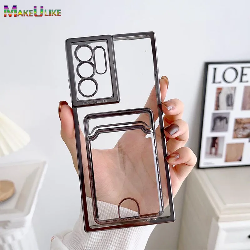 

Clear Card Slot Bag Cases for Samsung Galaxy Note 20 10 S21 S22 S23 Ultra Plus Note20 S20FE S20 FE Case Shockproof Soft Cover