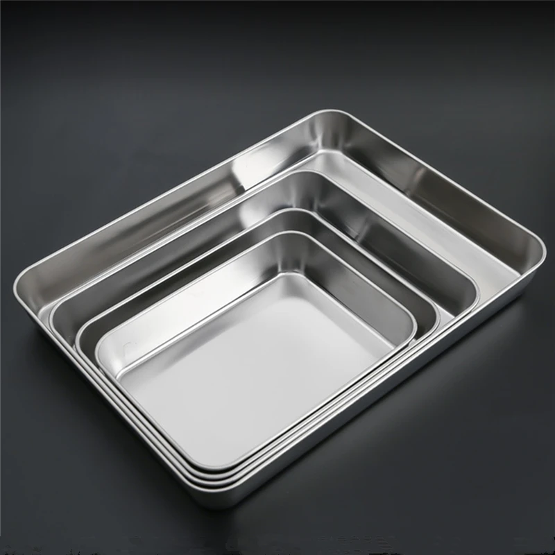 Форма для выпечки из нержавеющей стали прямоугольный утолщенный противень