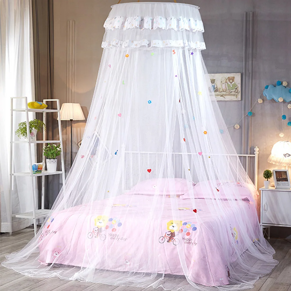 Круглая купольная сетчатая Кружевная Сетка для спальни и детской кровати с
