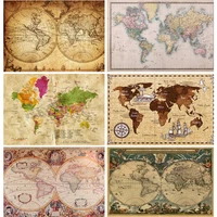 vinyl photography backdrops props physical map of the world kids world map with animals and objects studio background 22625 98