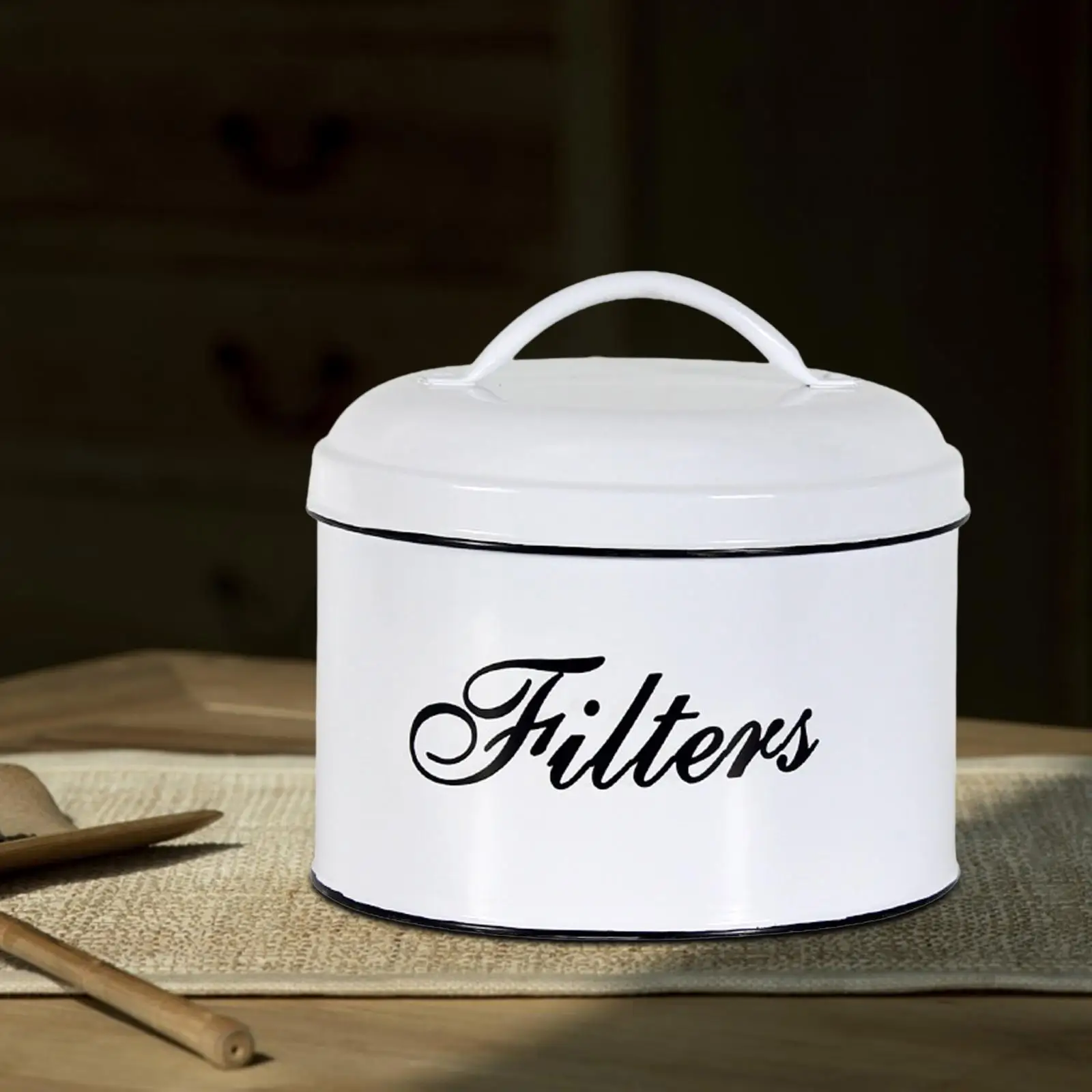 Корзина для хлеба с крышкой в рулоне винтажная металлическая коробка