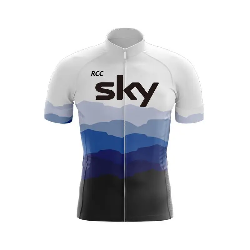 Мужская Быстросохнущая Велосипедная Майка RCC SKY 2024 С Полной Молнией MTB Mallot Ciclismo