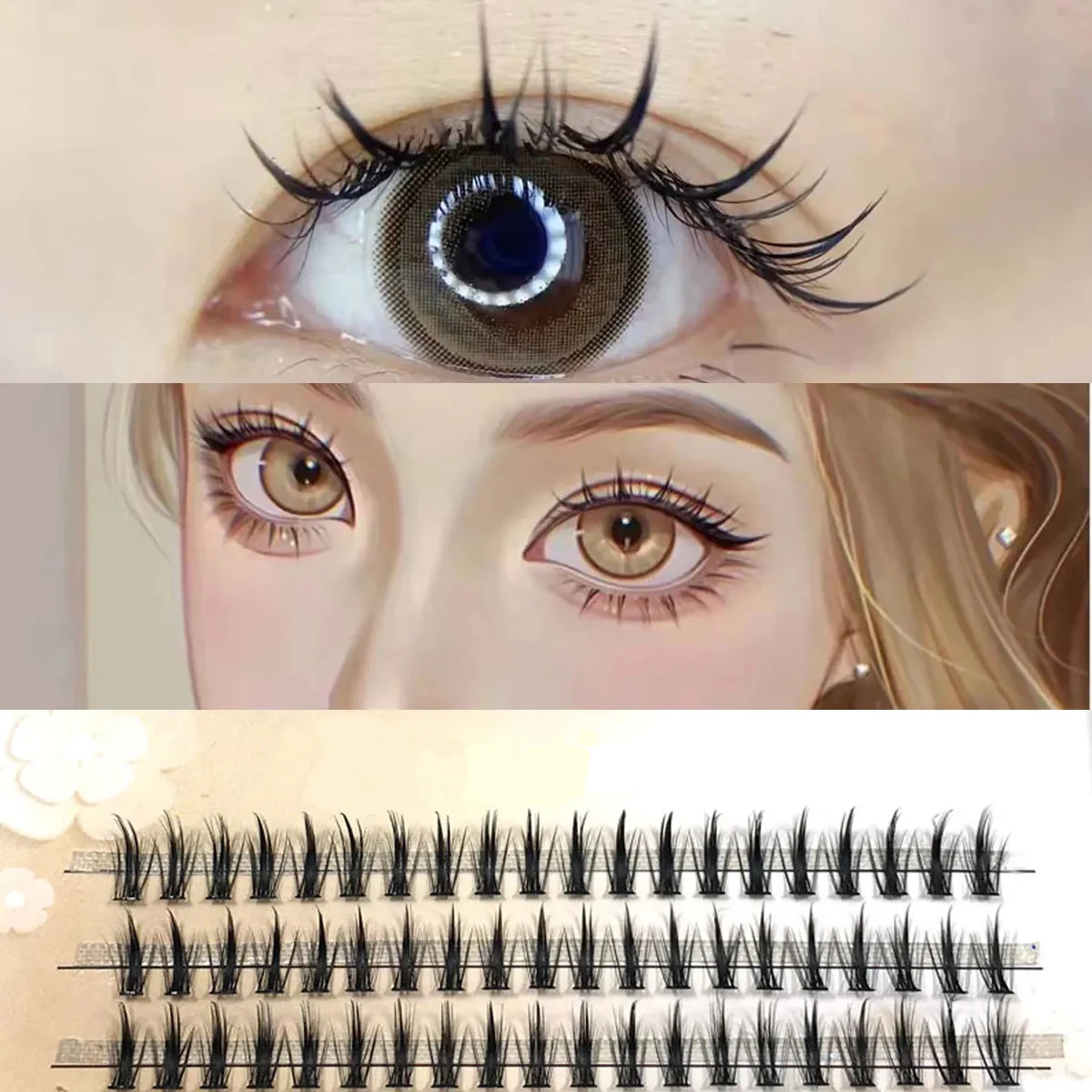 

Personalized Fluffy And Naturally Segmented Eyelashes Eye-catching Eyelash Extensions Soft False Eyelash Makeup