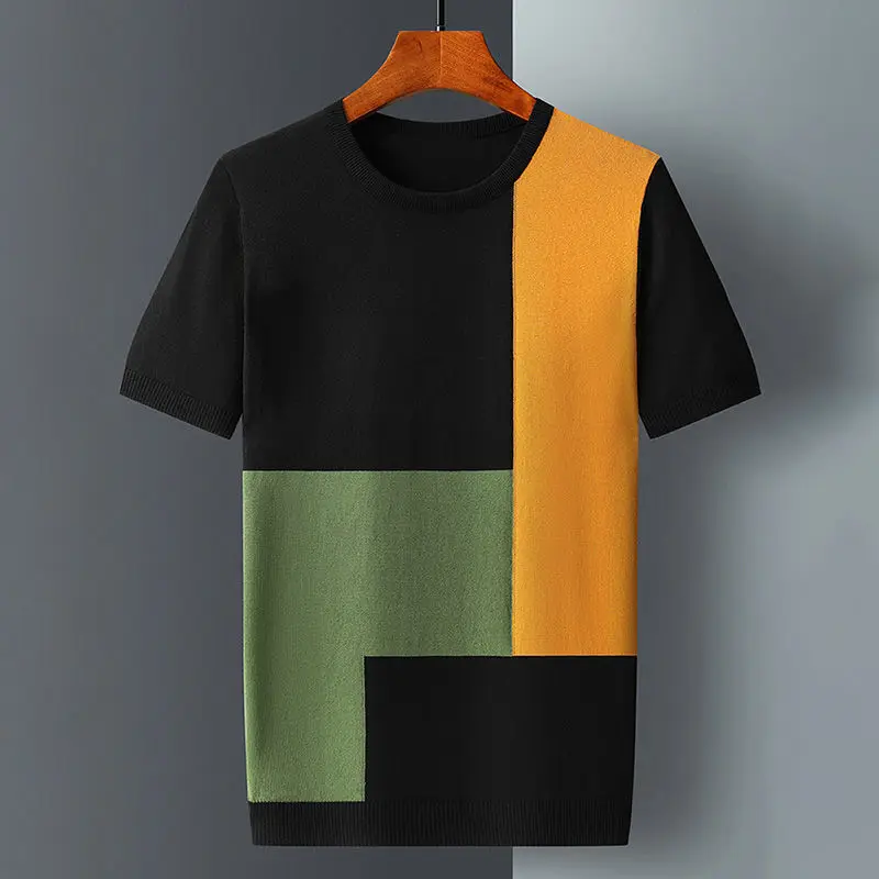 

Loose Men's Tops Tee Clothing T-shirt O-neck Fashion Printed Oversized New Korean Shirt Casual 2023 Pullovers Spring