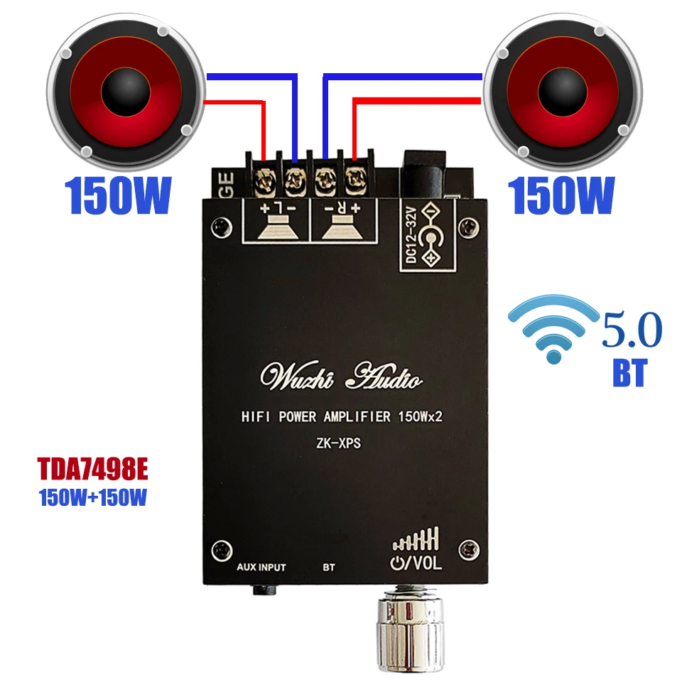 

Усилитель мощности звука NEWCE 2*100 Вт TDA7498E Bluetooth-совместимый 5,0 стерео Hi-Fi класса D Цифровой домашний кинотеатр AUX музыкальный усилитель