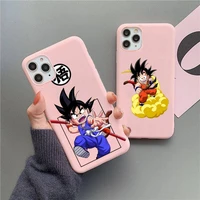 anime dragon ball son goku dbz phone case for iphone 13 12 11 pro max mini xs 8 7 6 6s plus x se 2020 xr matte candy pink cover