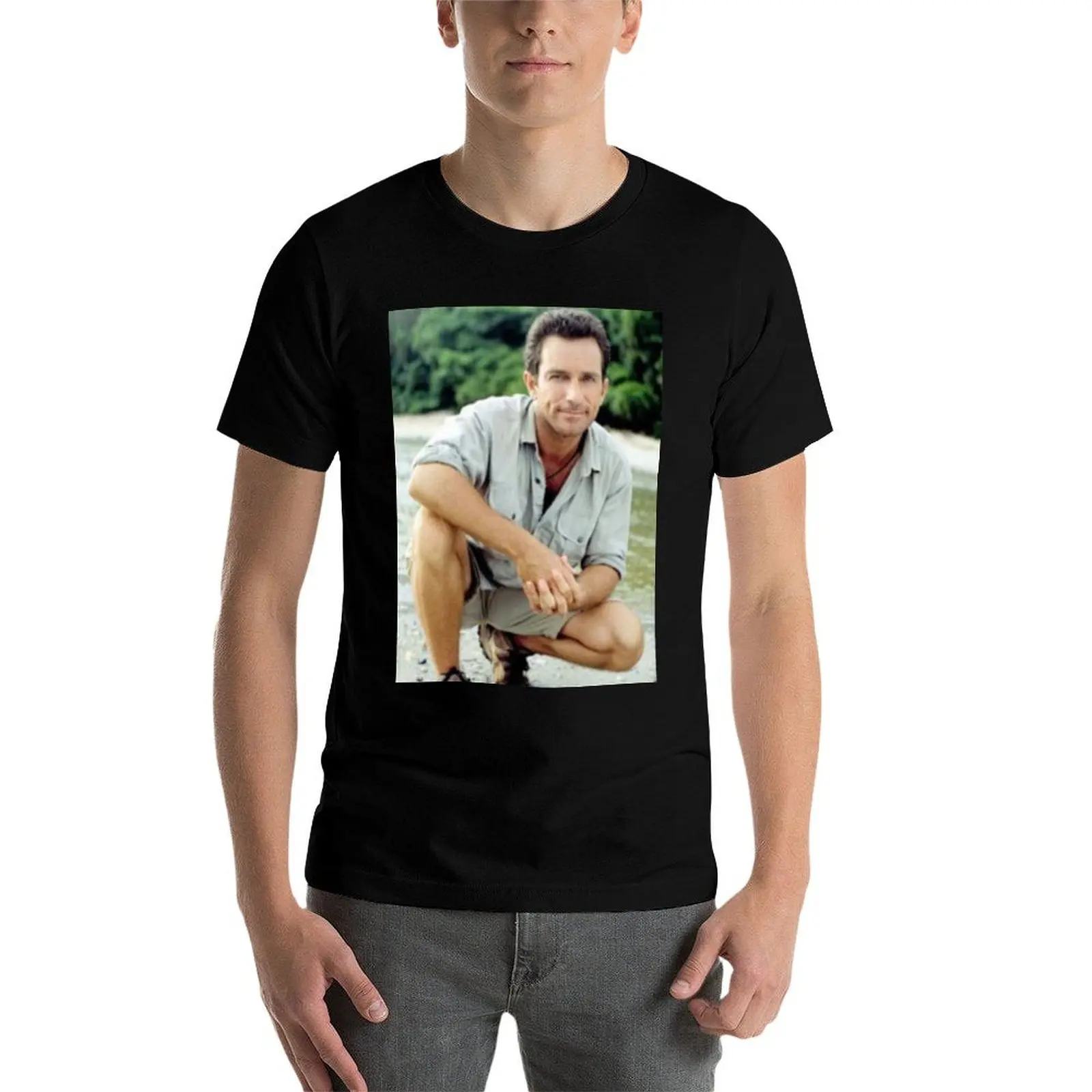 Фото Футболка Young Jeff Probst, забавные футболки, хлопковая мужская футболка с графическим рисунком, мужские футболки с графическим рисунком, винтажная футболка №3