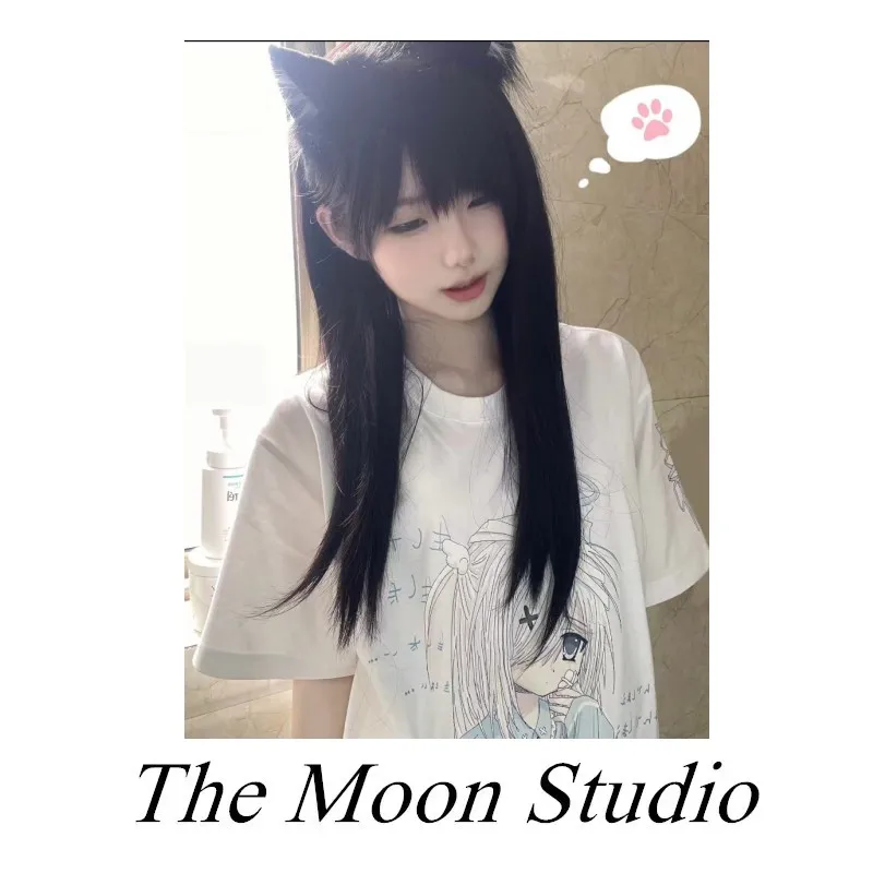 Новинка Осень-зима белая толстовка с капюшоном в виде ангельской девочки Женский