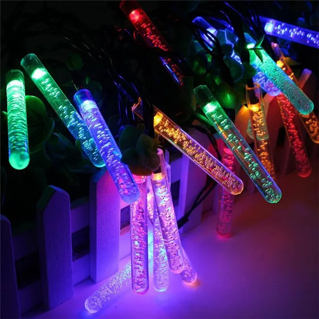 20 Tubes Meteor Shower Rain LED Solar String Light Outdoor Waterproof Fairy Light Street Party Garland Christmas Tree Decoration 3