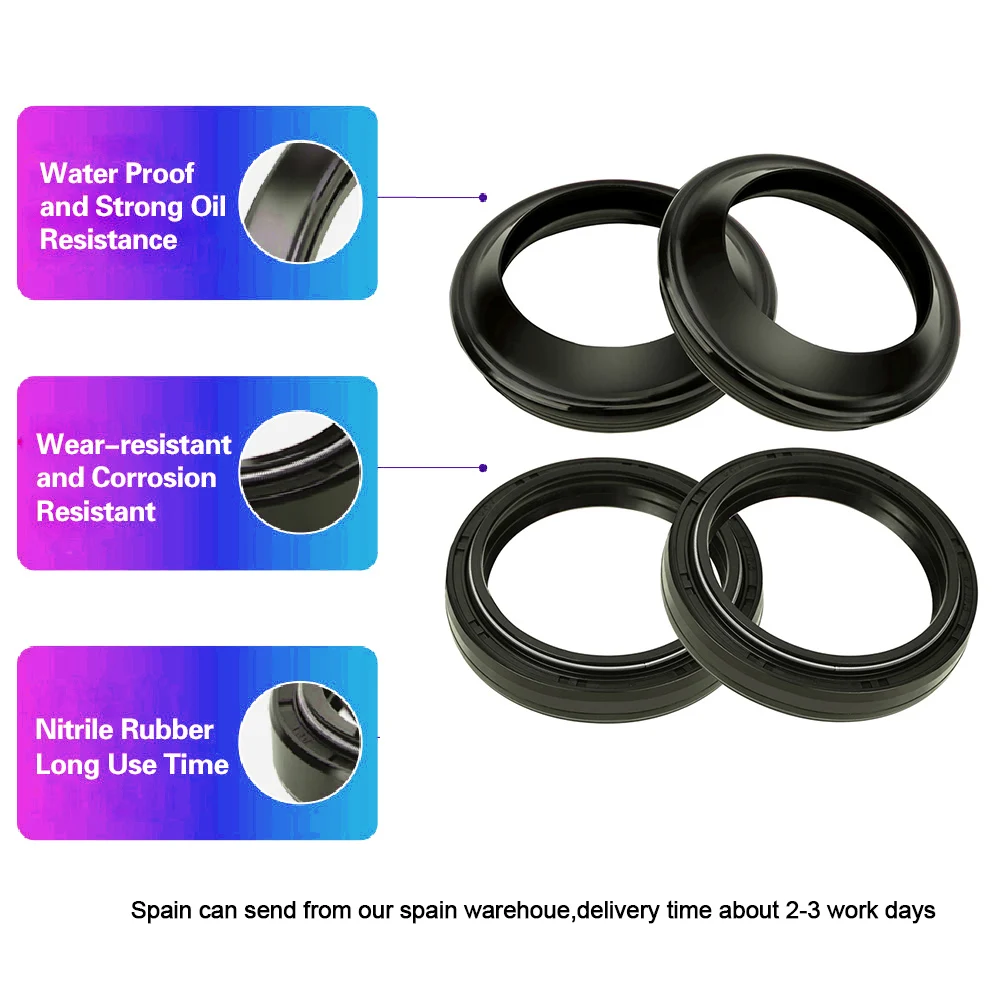 

41x53x8 41*53 Front Fork Damper Oil Seal & 41 53 Dust Cover For Triumph AMERICA 790 BONNEVILLE ALL VERSIONS 790 SPEED MASTER 790