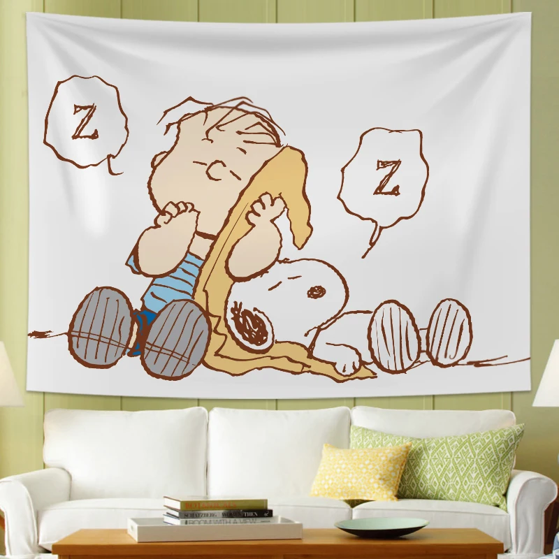 Снупи мультфильм фон ткань гостиная обои спальня украшения изголовье спальни