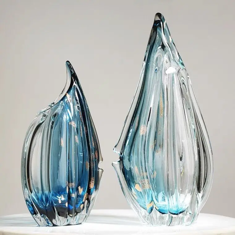 

Glass Vase Decoration Living Room Flower Light Luxury Nordic Style Dining Table Entrance Glass Transparent Flower Holder