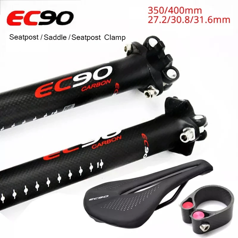 

EC90 MTB Carbon Seat Post 3K 350/400mm 27.2/30.8/31.6mm Seatpost Ultralight Bike saddle Carbon Seatpost Clamp bicycle Accessorie