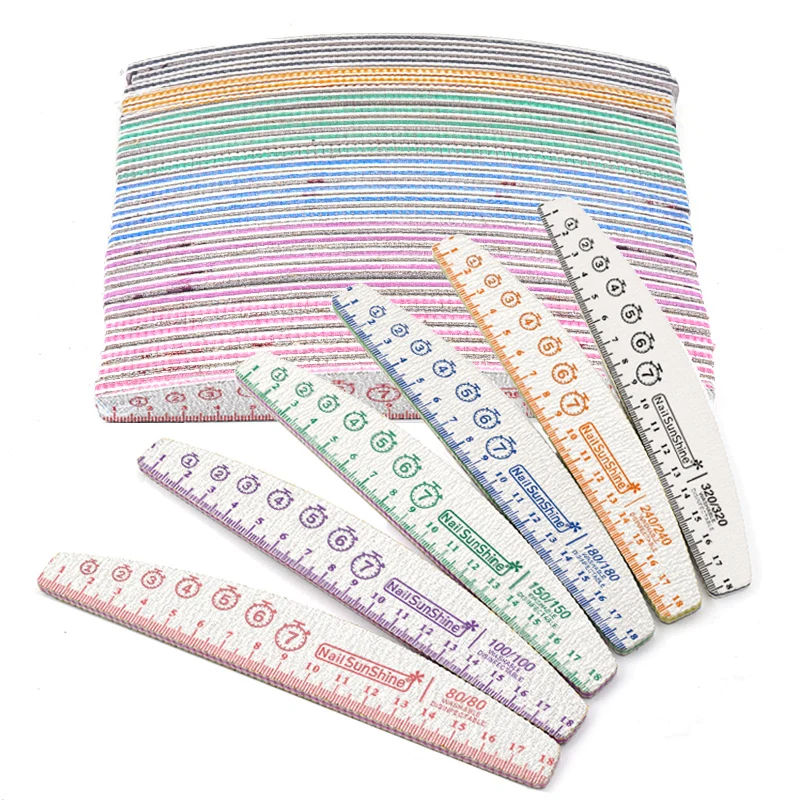 

5 шт./компл., Пилочки для ногтей в форме лодки, серые, со шкалой, для педикюра, маникюра, моющиеся, дезинфицирующие, пилочки для ногтей, инструменты для ухода за ногтями Sunshine