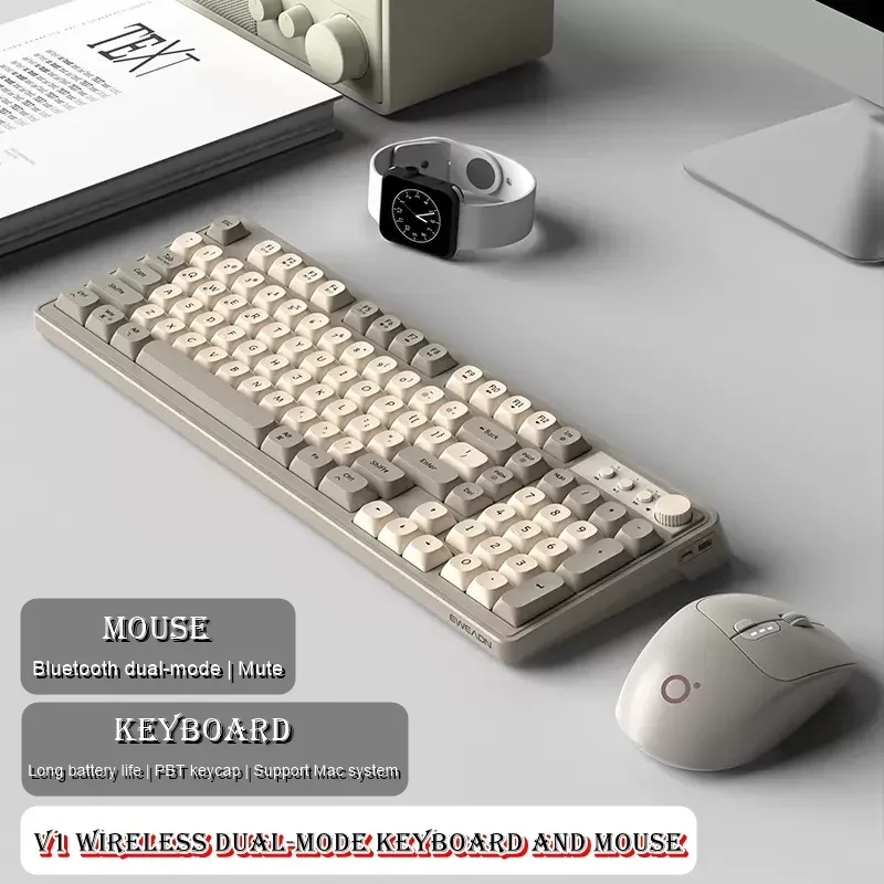 

Bluetooth-клавиатура и мышь V1 для дома и офиса, 2,4 ГГц