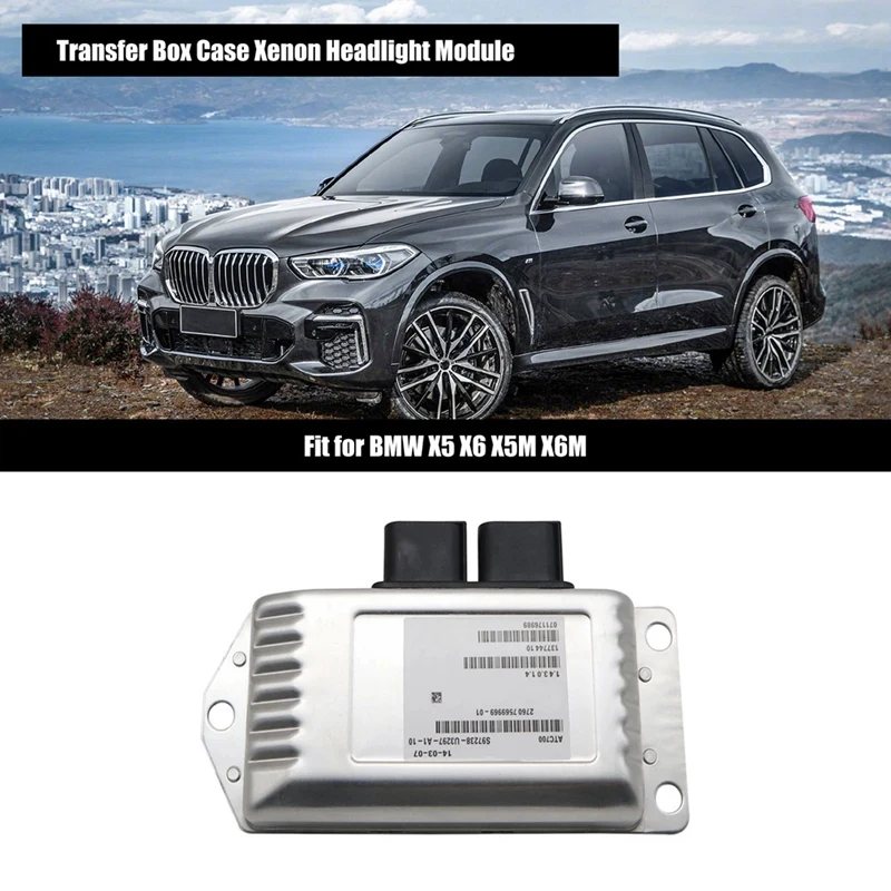 

27607569969 Car Transfer Box Case Xenon Headlight Module Fit For BMW X5 X6 X5M X6M 9L268850 Accessories