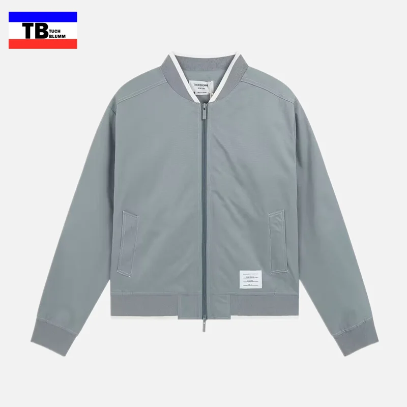 

TUCH BLUMM Stripe Thom Jacket For Men Brand Zipper Long Sleeve Four Bar Baseball TB Cardigan Coats Clubwear Korean Fashion 2022