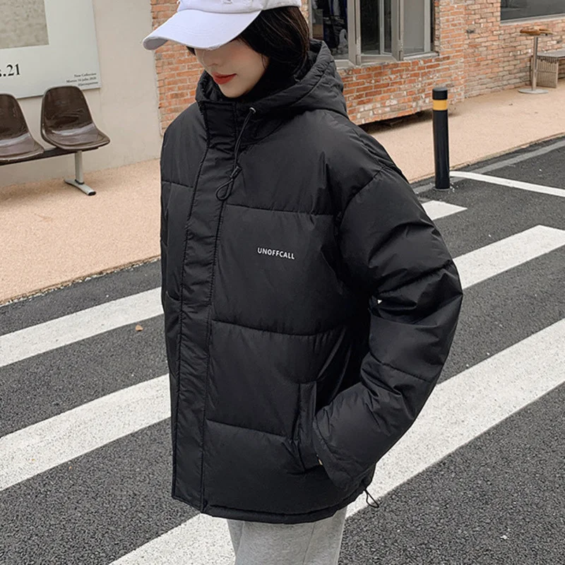 2022 New Thickened Short Down Cotton Coat Women's Korean Bread Coat Loose Autumn Winter Coat Hooded Jacket Women Basic Jackets